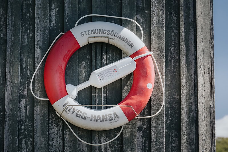 Badring med text för Stenungsögården.